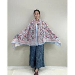 th-11134207-7ra0u-mctfz6k968nyb1 ผ้าพันคอ / ผ้าคลุมไหล่ผ้าคอตตอนอินเดียแฮนด์บล๊อก (Cotton India Hand-Block Print)