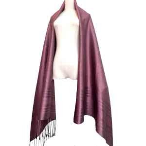 ผ้าคลุมไหล่ผ้าไหมยกดอกแท้ 💯%ย้อมด้วยสีธรรมชาติ